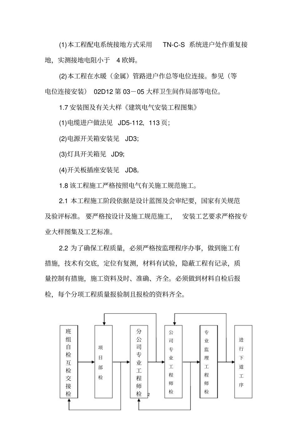 电器安装施工实施方案_第2页