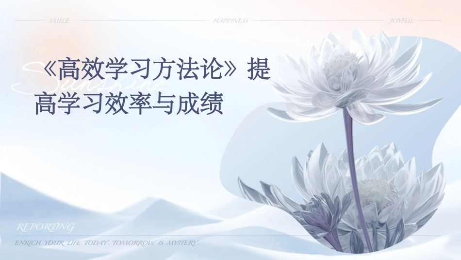 《高效学习方法论》提高学习效率与成绩_第1页