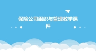 保险公司组织与管理教学课件