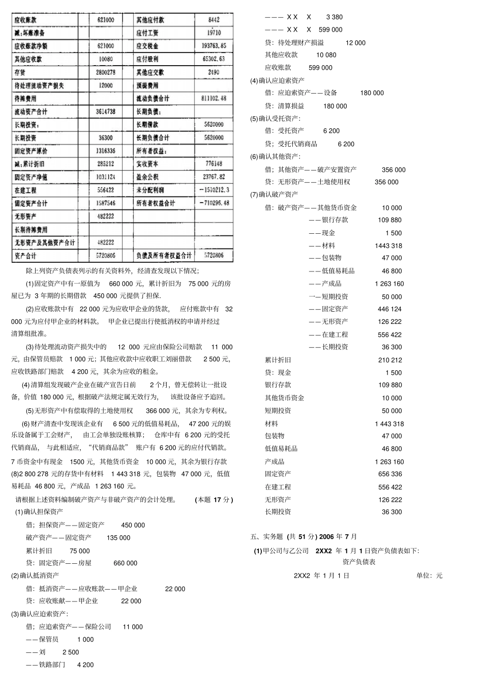 电大高级财务会计历年来试题及答案剖析_第3页