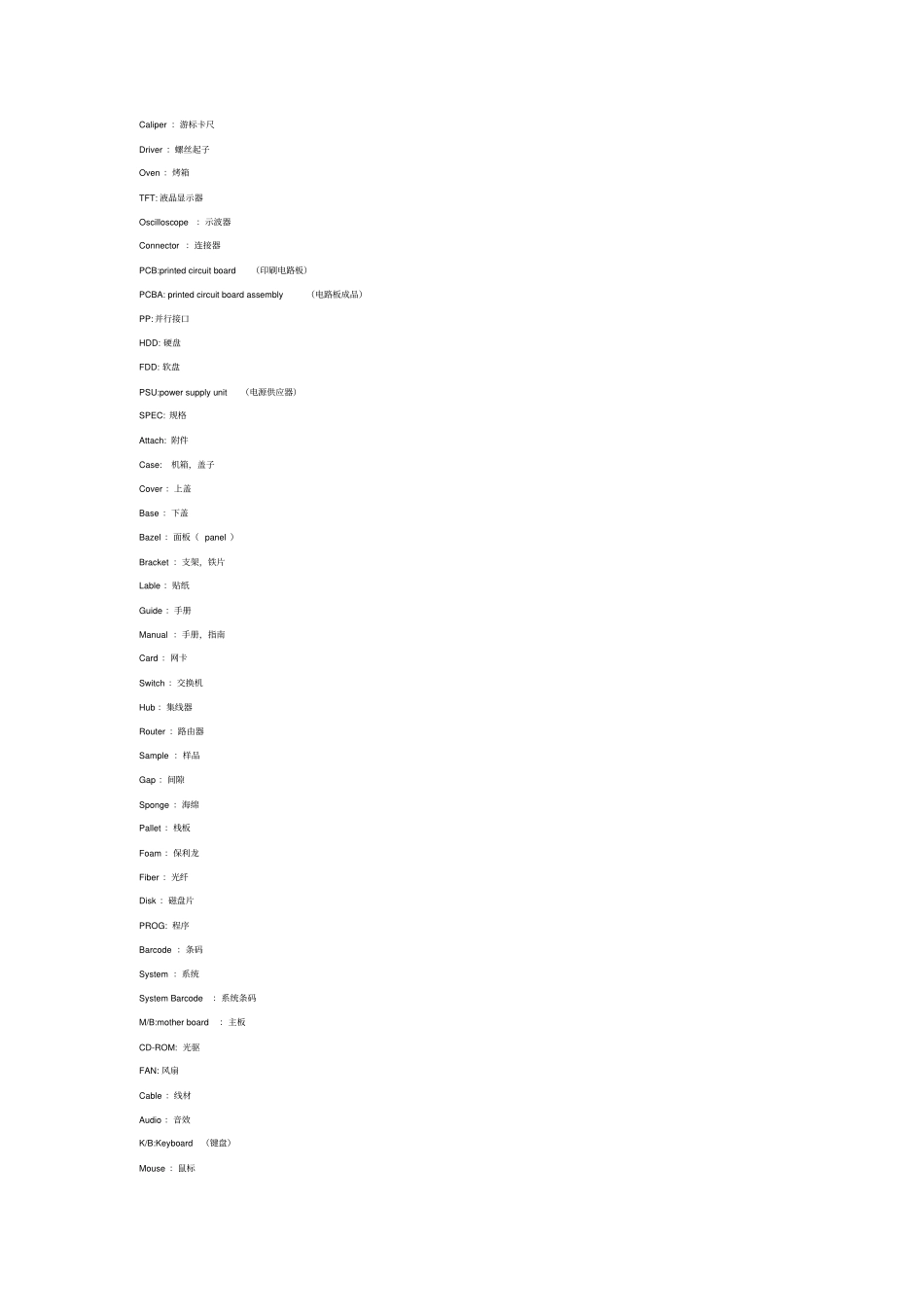电子产品英文术语大全_第2页