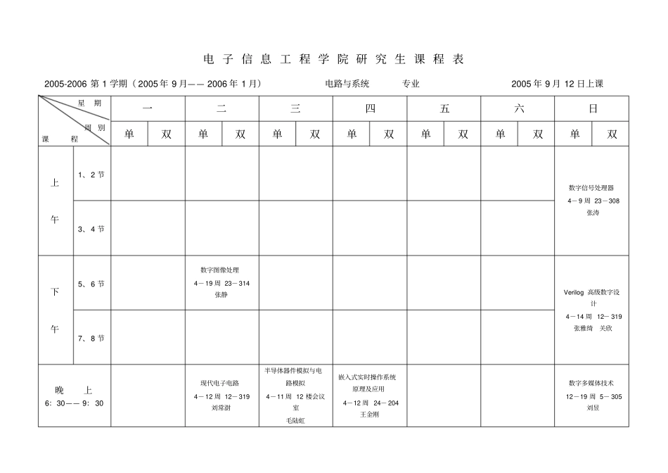 电子信息工程学院研究生课程表_第3页