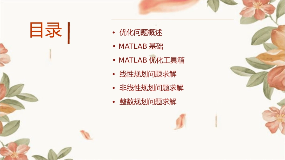 优化问题的MATLAB求解课件1_第2页