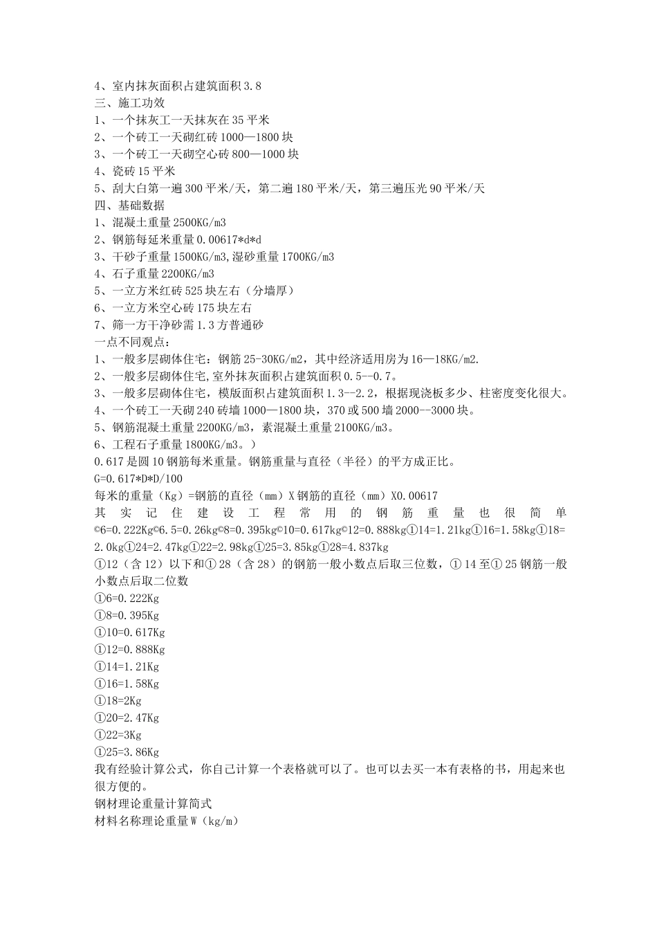 工程预算基础知识与房地产建筑成本(按建筑平方米算)_第3页