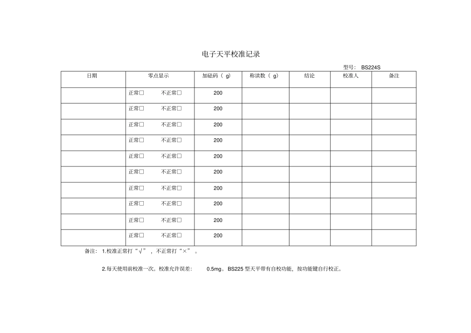 电子天平维护保养检修操作规程_第3页