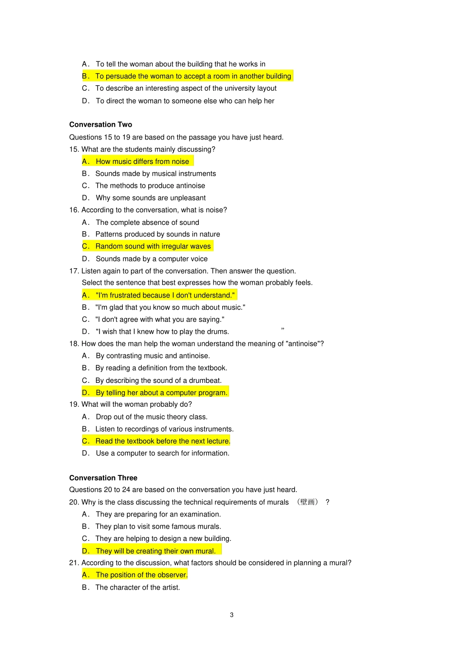 电子科技大学硕士研究生英语分级测验考试PlacementTest带答案_第3页