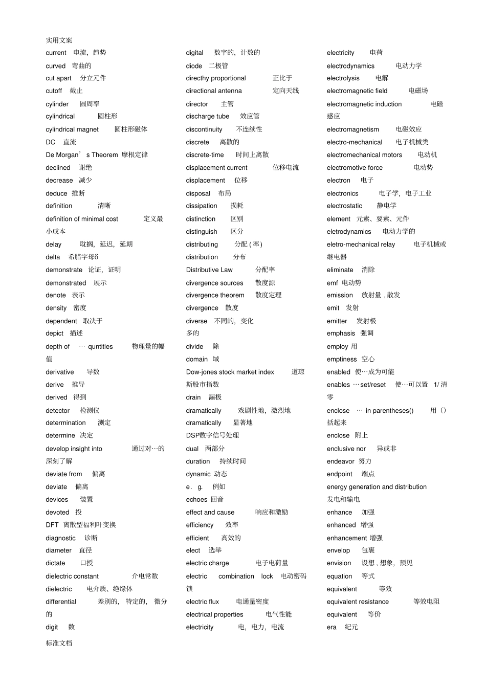 电子通信专业英语词汇_第3页
