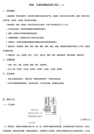 梯架、托盘和槽盒安装工程施工方案