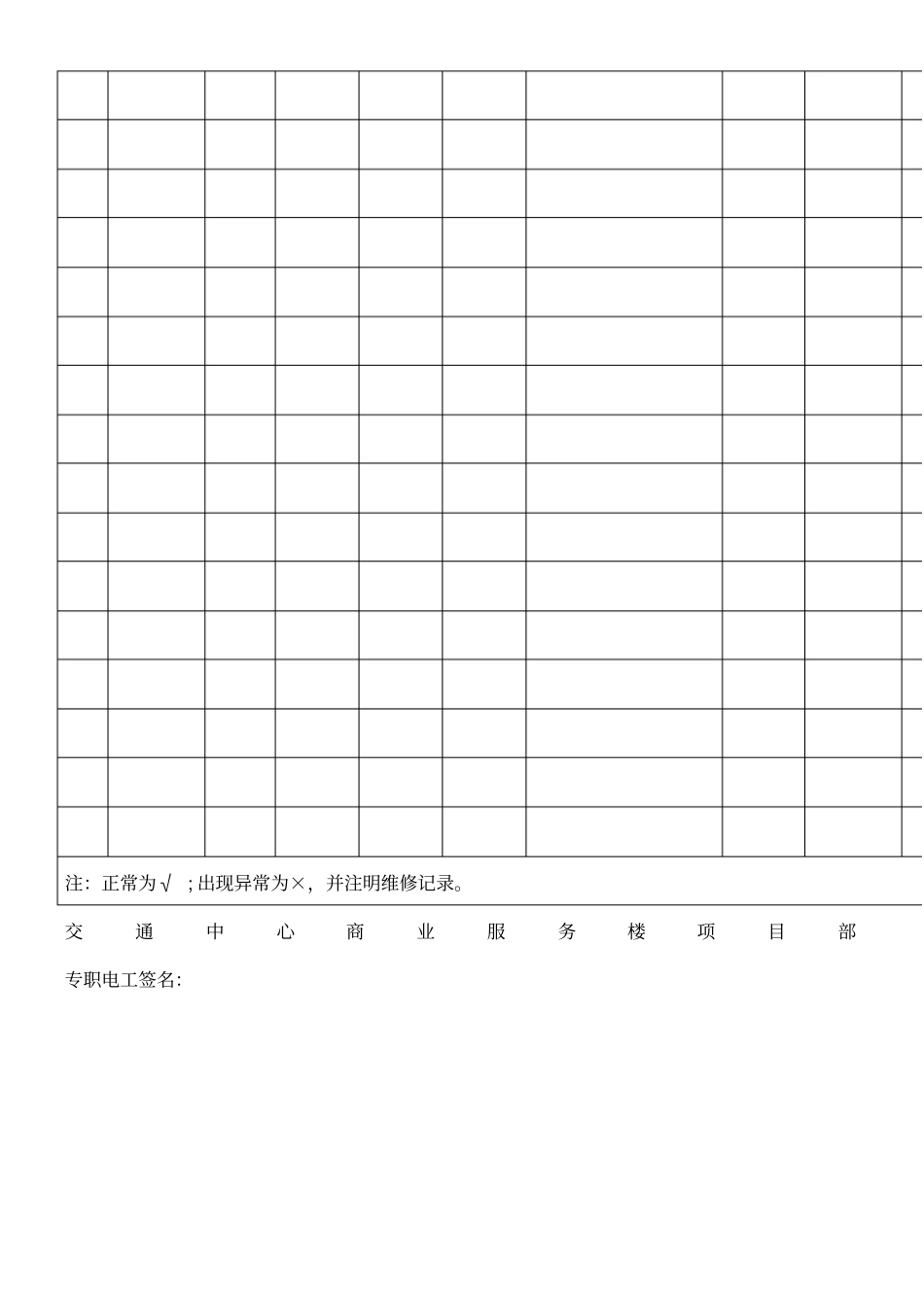 电工每日巡查记录表_第2页
