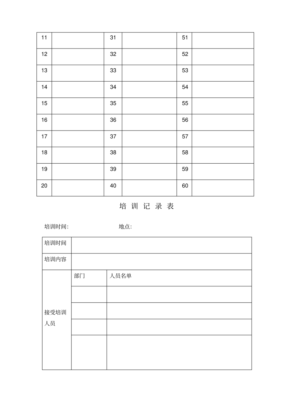 电梯培训记录表_第2页