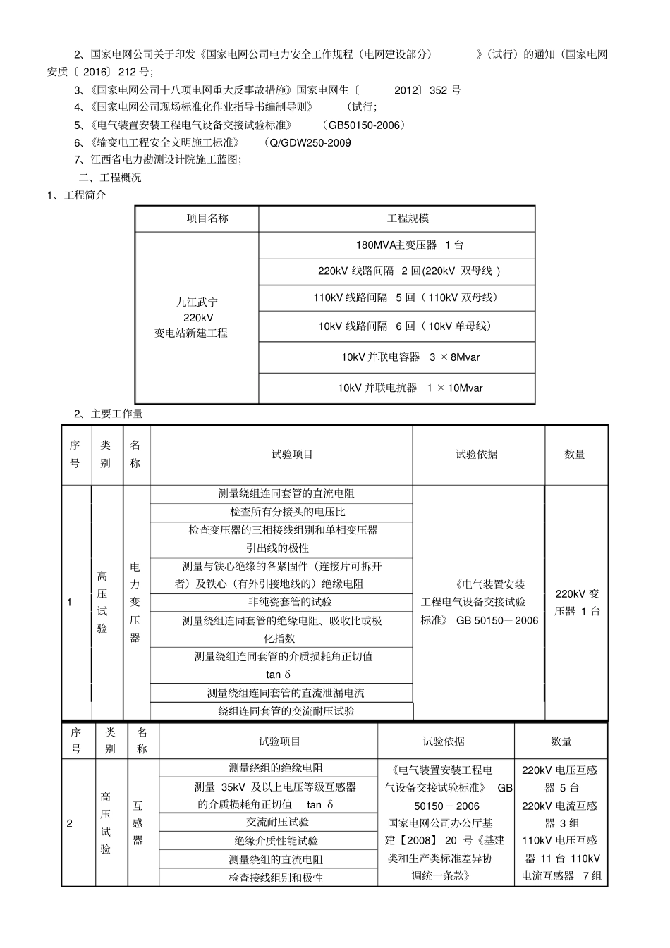 电气交接试验方案_第2页