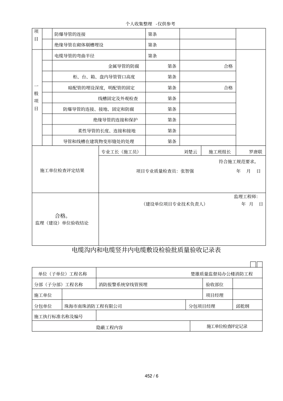 电气工程检验批质量验收记录表_第2页