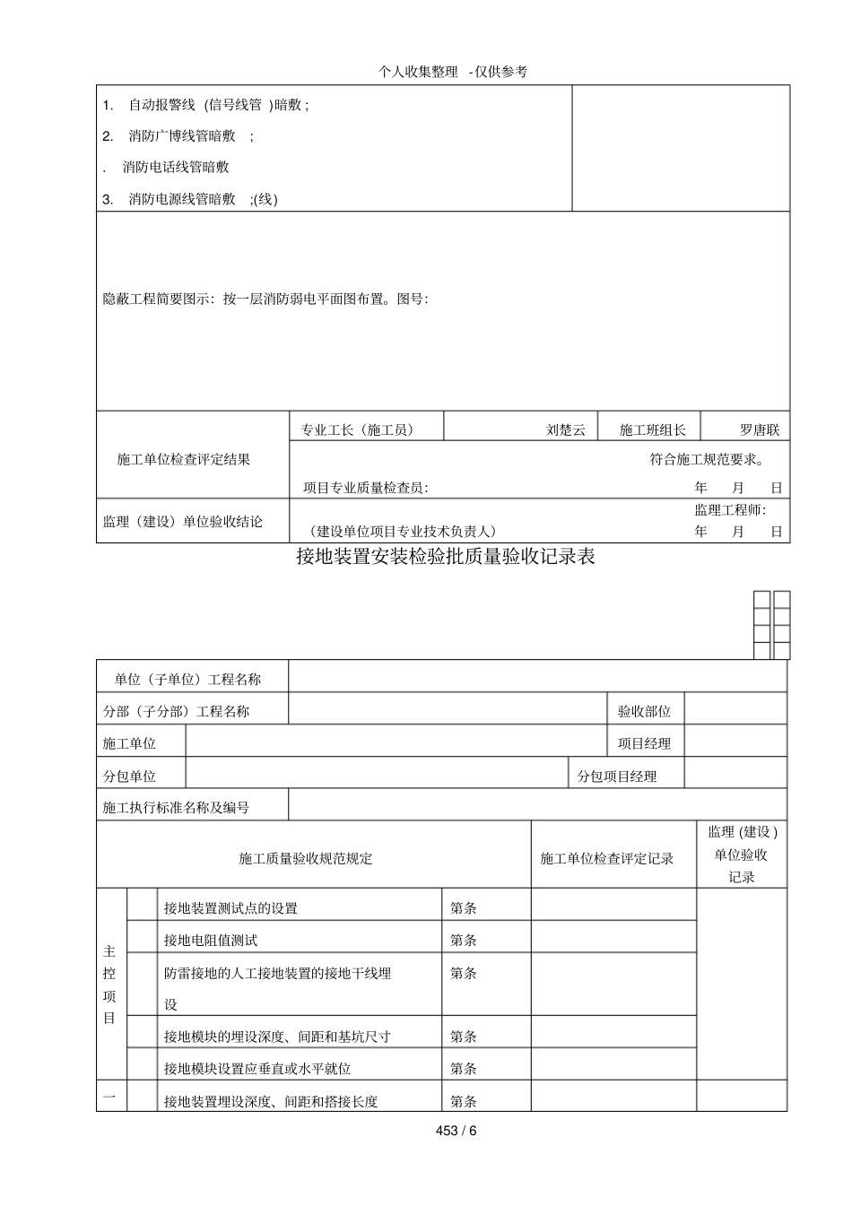 电气工程检验批质量验收记录表_第3页