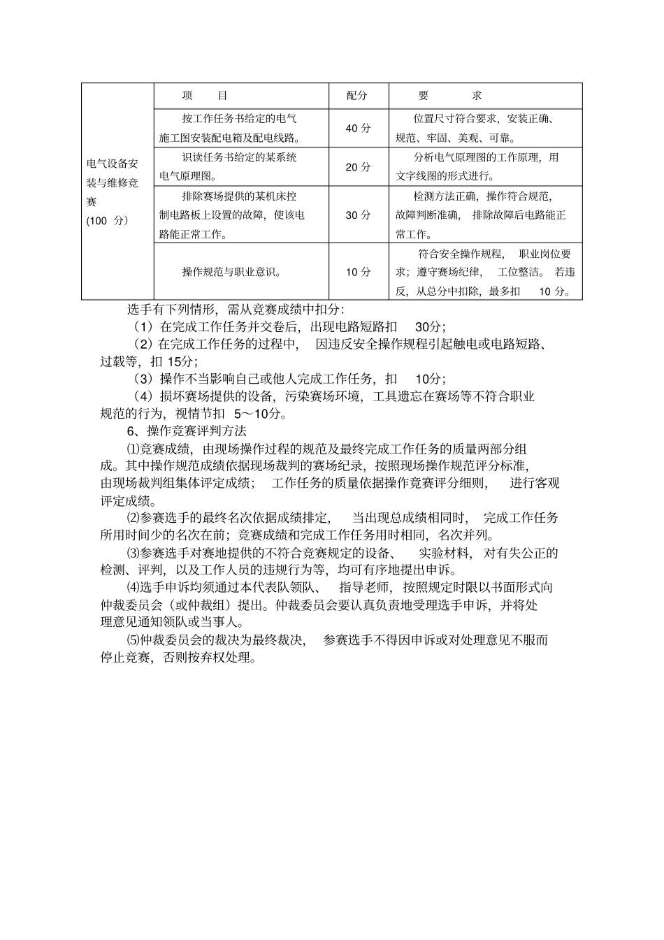 电气组装与维修技能比赛细则_第3页