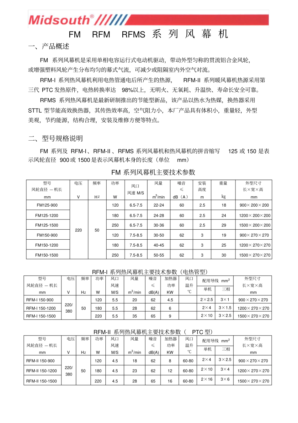 电热风幕机说明书A4_第1页