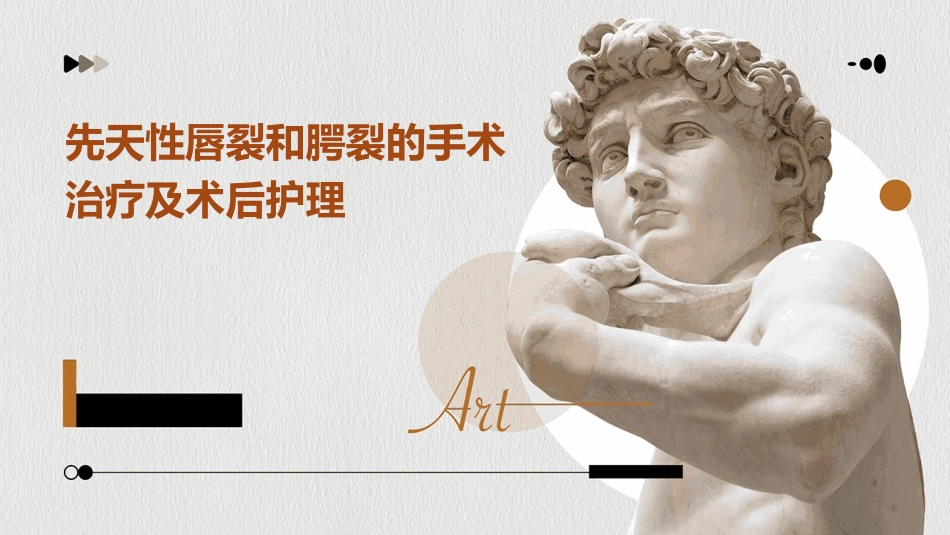 先天性唇裂和腭裂的手术治疗及术后护理_第1页
