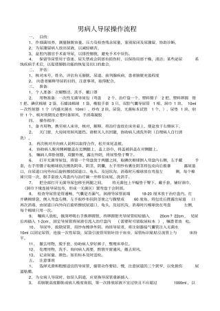男病人导尿操作流程