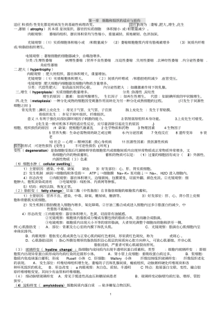 病理学重点和名词解释剖析