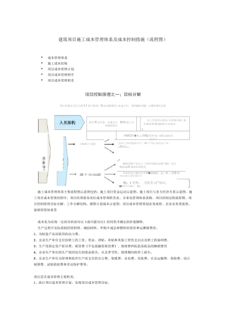 建筑项目施工成本管理体系及成本控制措施(流程图)