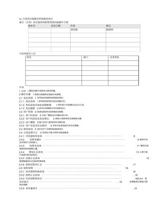 百货供应链服务系统建设项目重百百货供应链系统销售管理功能操作手册