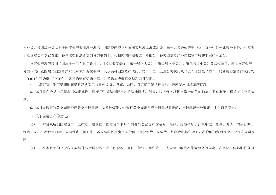 煤炭生产企业固定资产目录介绍_第3页