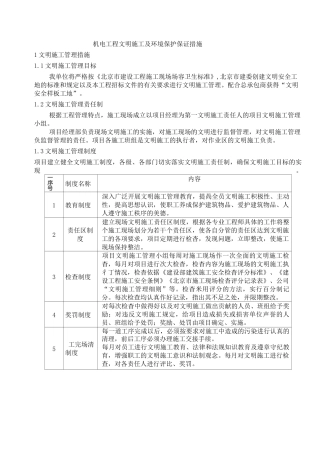 机电工程文明施工及环境保护保证措施