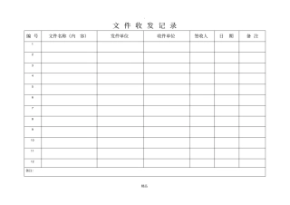 监理文件收发记录