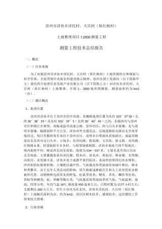 测绘技术总结报告