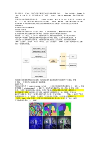 目标检测RCNN到SSD学习总结