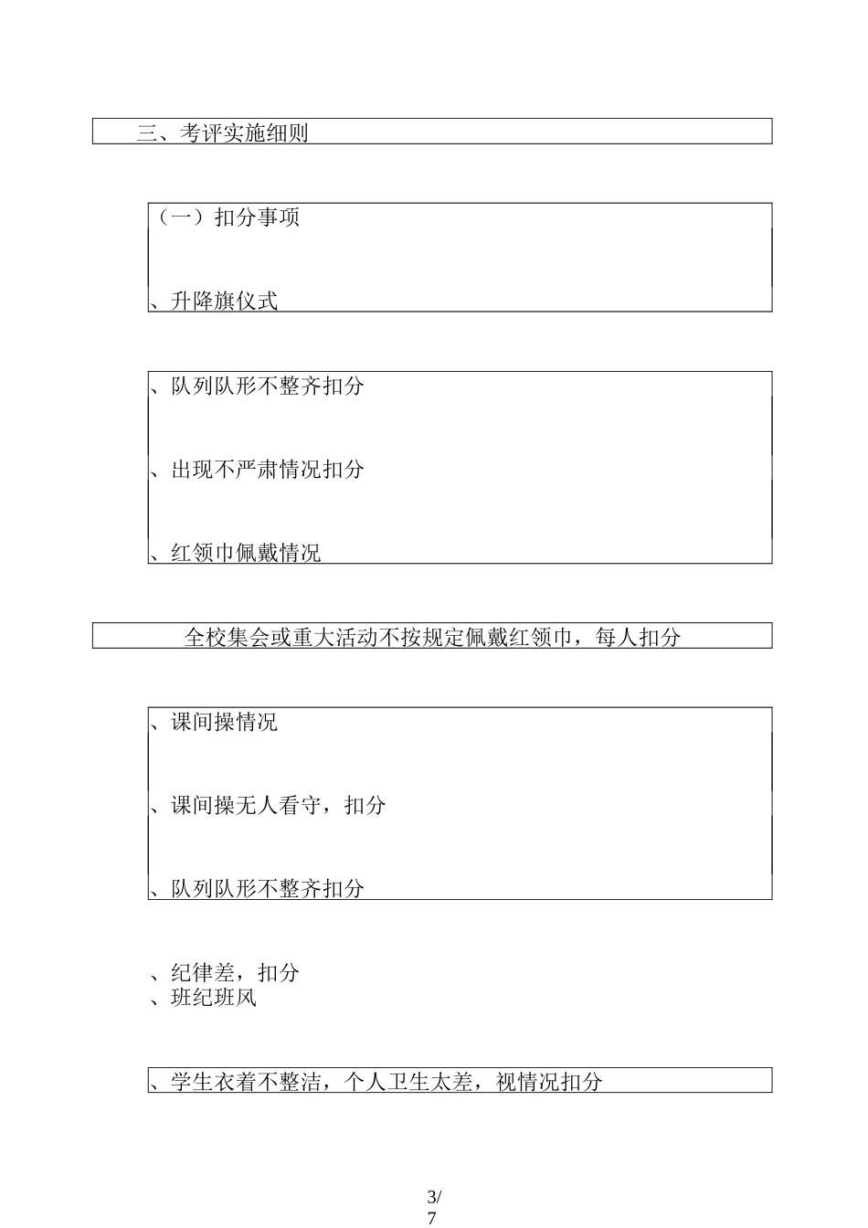 小学班级管理考评制度_第3页