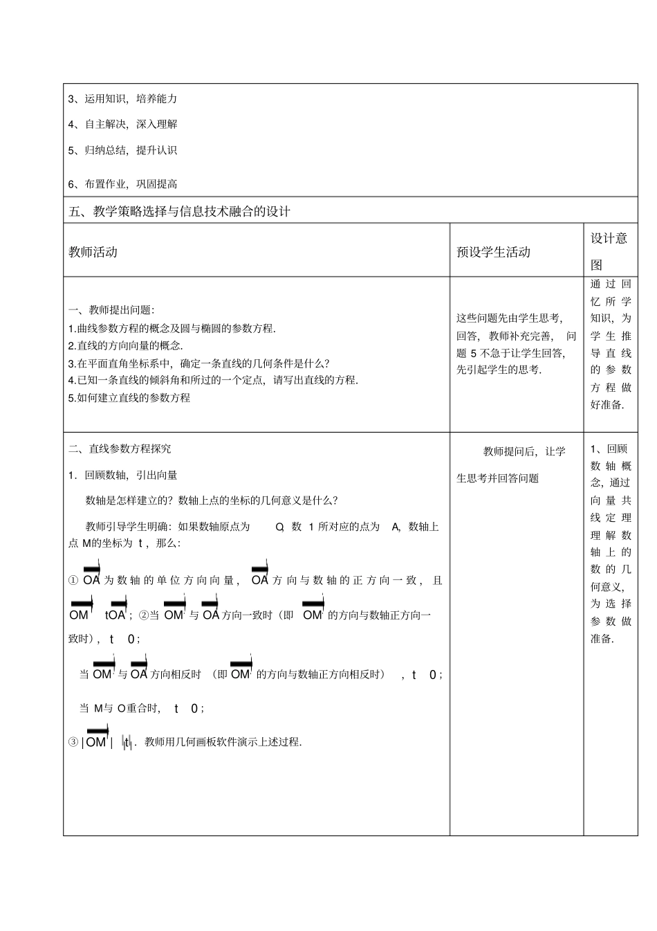 直线的参数方程教学设计同名5861_第2页