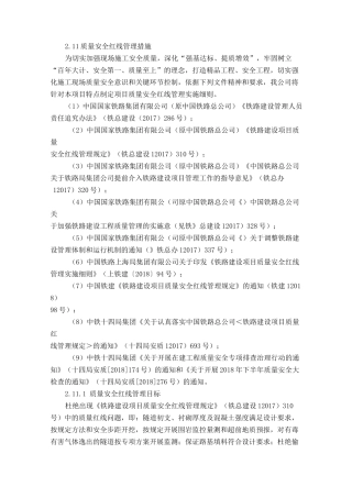 质量安全红线管理措施