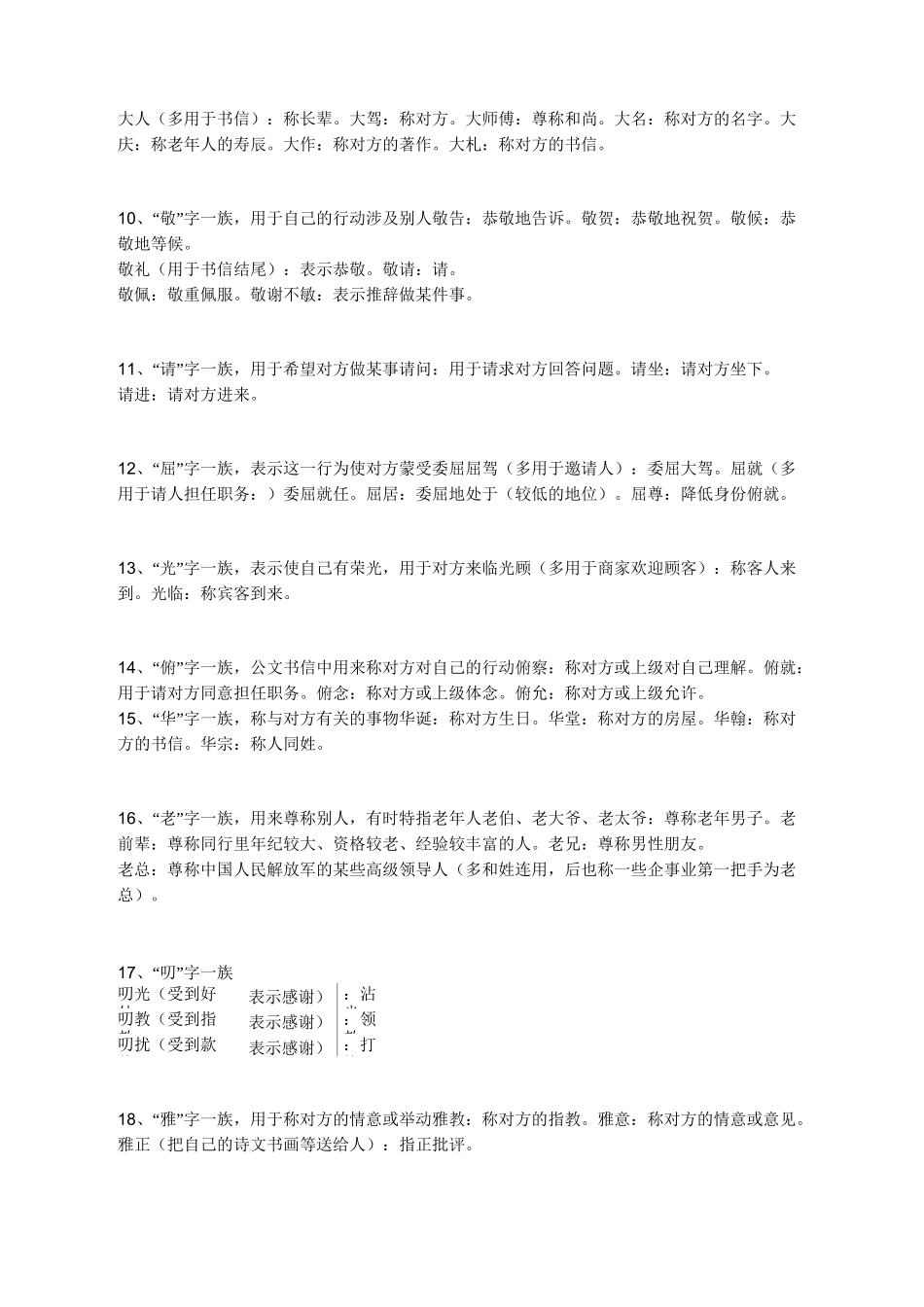 最全敬辞、谦辞_第3页