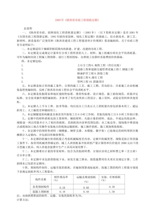 陕西省市政工程消耗定额