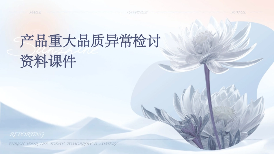 产品重大品质异常检讨资料课件_第1页