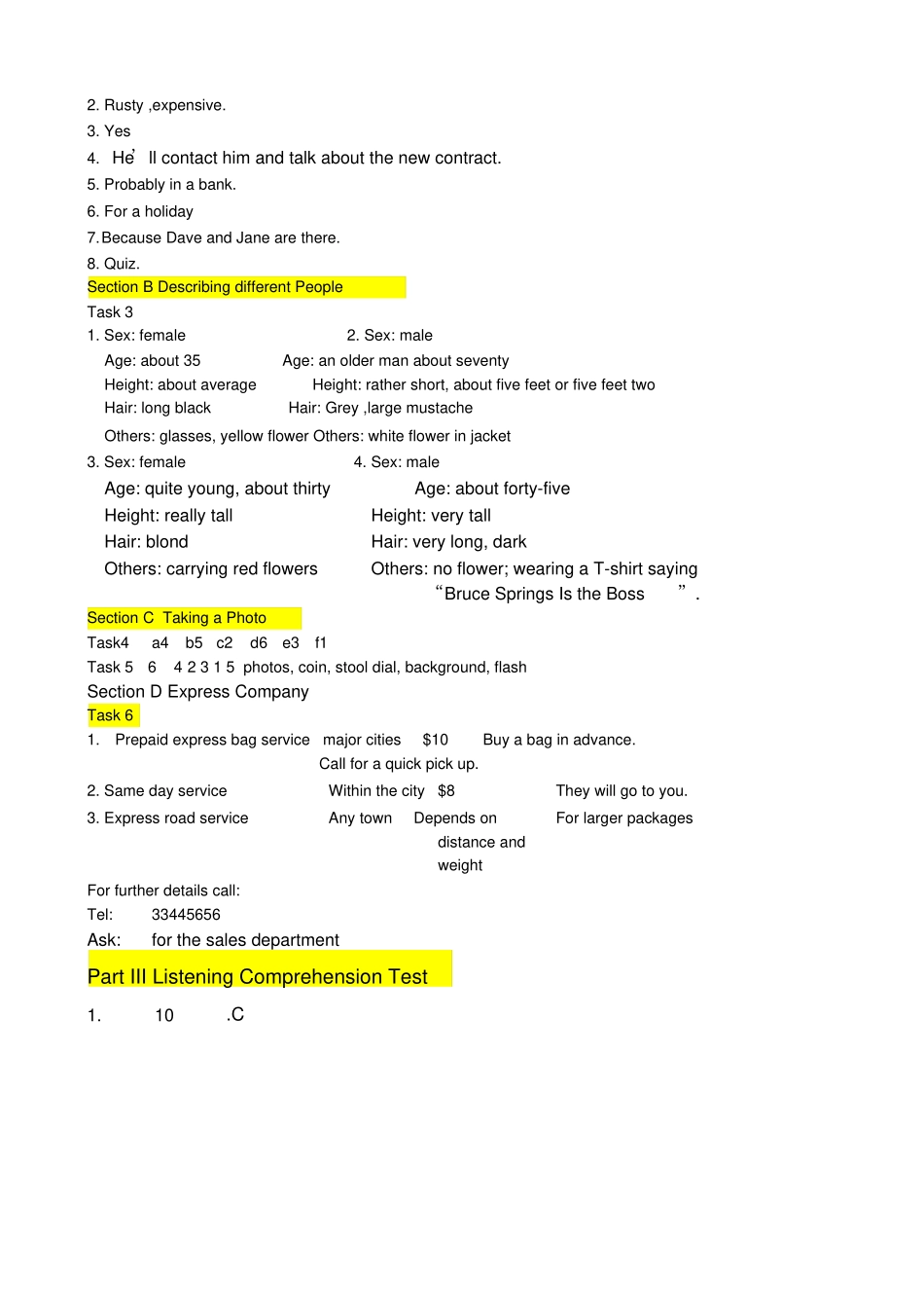 研究生英语听说教程答案基础级第三版_第3页