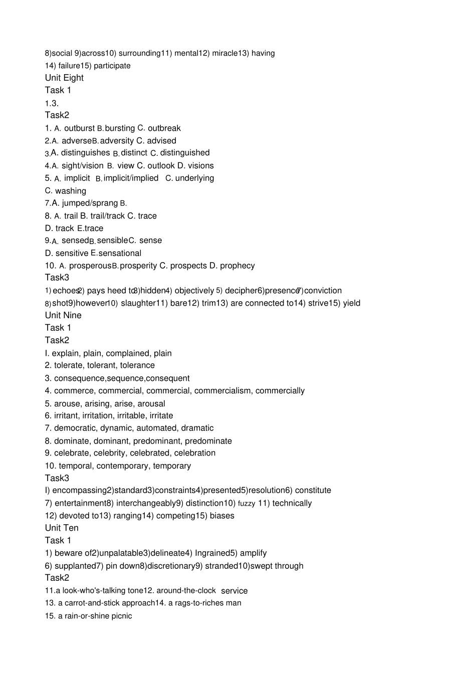 研究生英语综合教程下课后习题答案_第3页