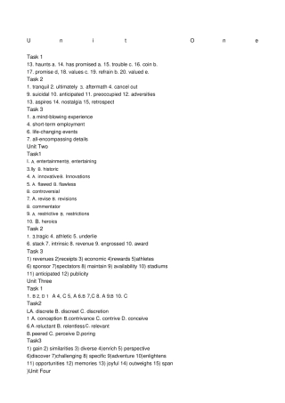 研究生英语综合教程下课后习题答案