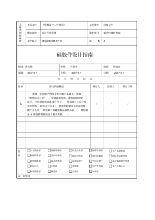硅胶件设计指引