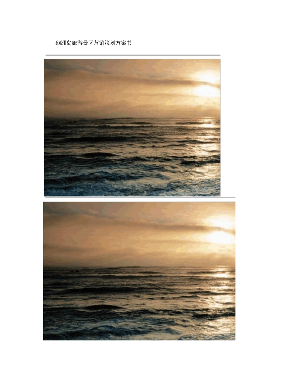 硇洲岛旅游景区营销策划方案书概要_第1页
