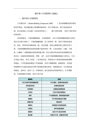 碳纤维片状模塑料资料