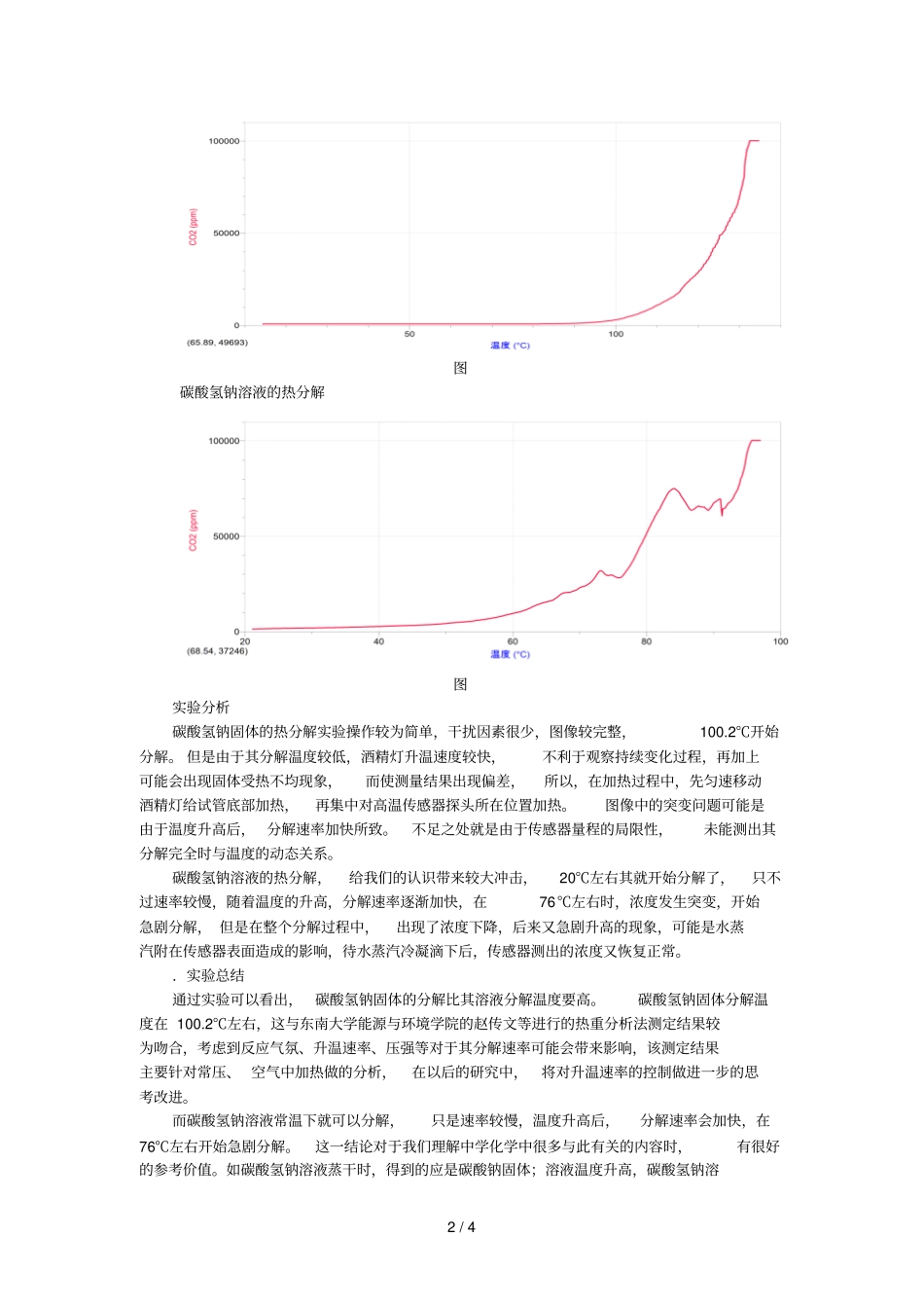 碳酸氢钠热分解反应的研究_第2页