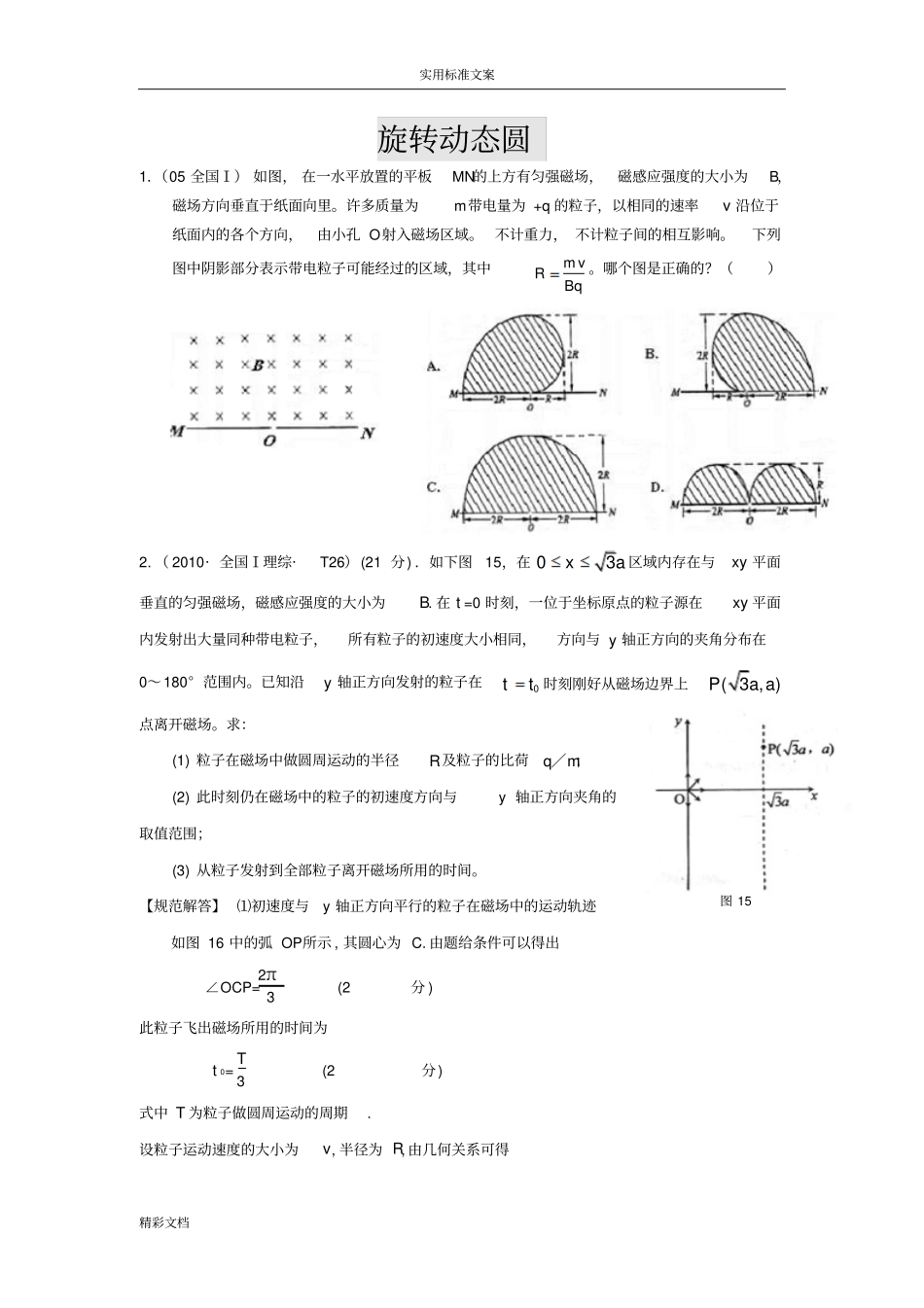 磁场——旋转动态圆_第1页