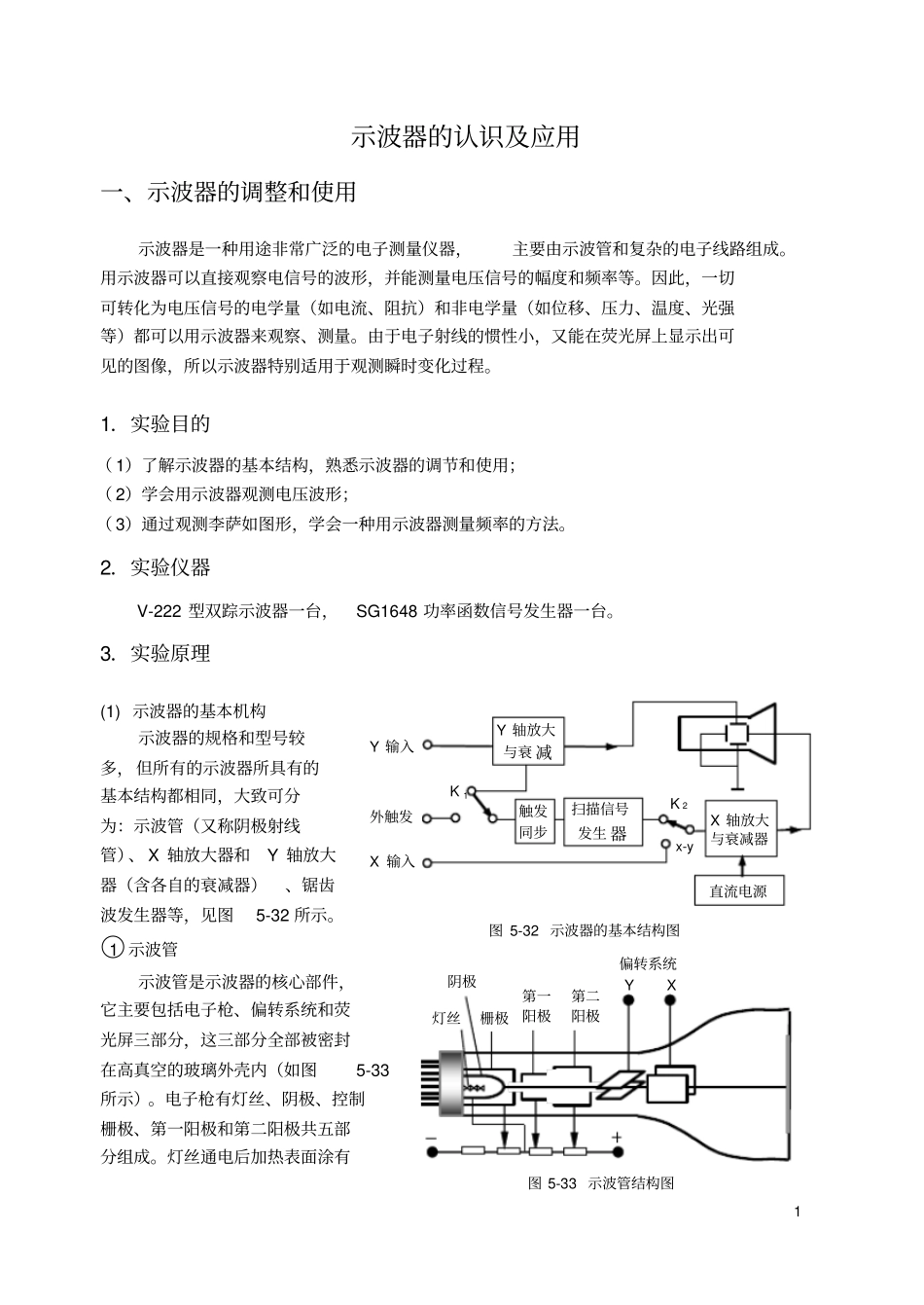 示波器的认识及应用_第1页