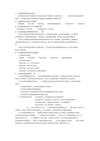 社会保险基金管理重点