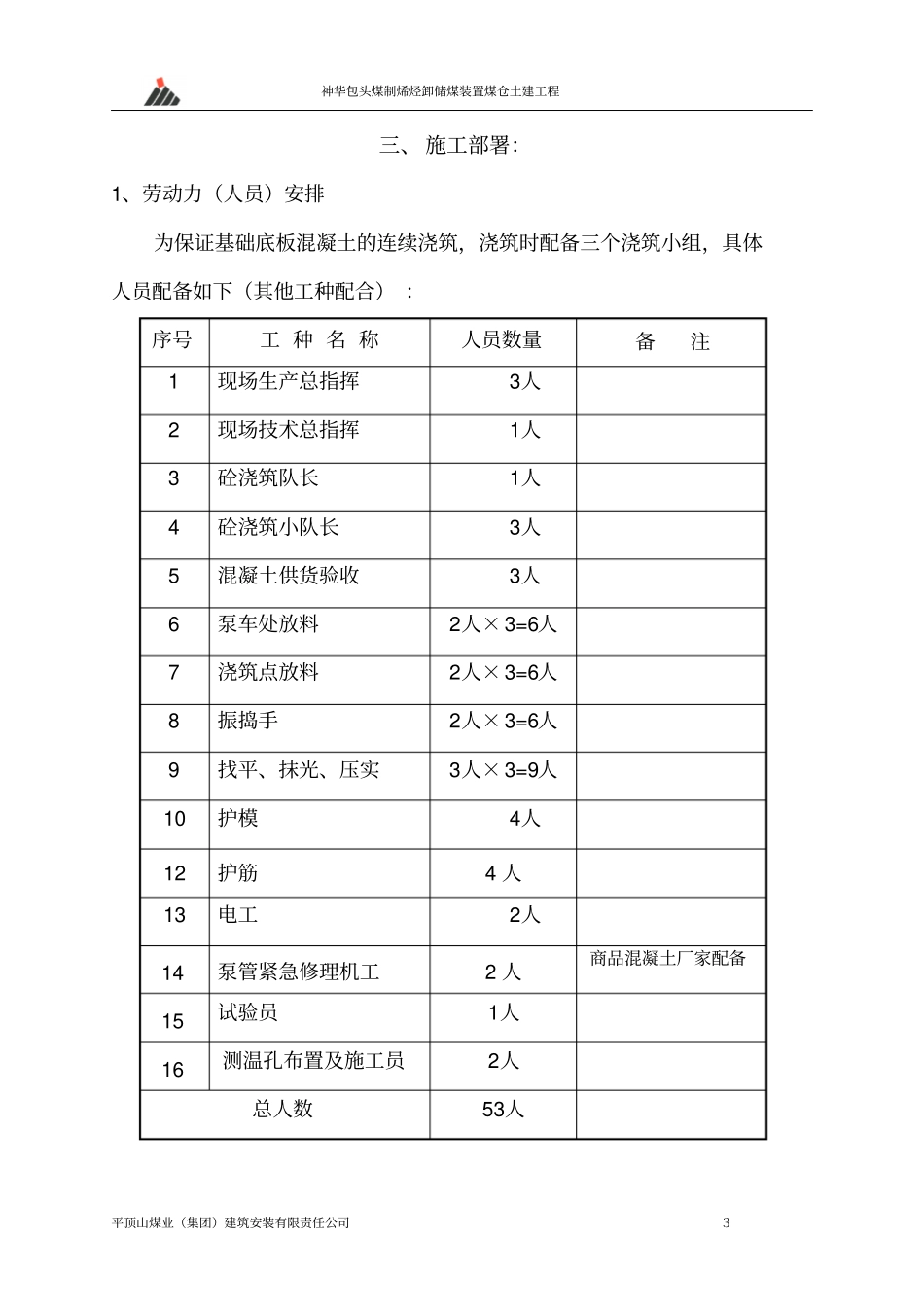 神华煤制烯烃项目卸储煤装置大体积混凝土施工方案_Fixed_第3页