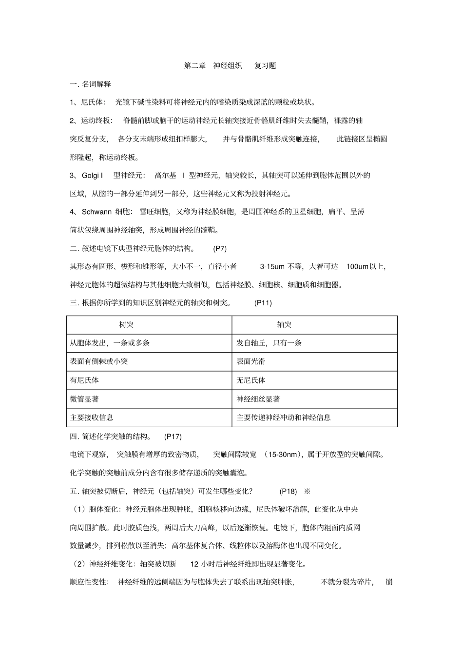 神经解剖学复习题题库_第2页
