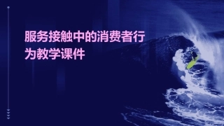 服务接触中的消费者行为教学课件