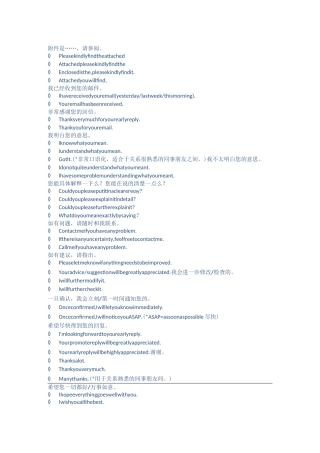 英文邮件常用表达-多种经典表达