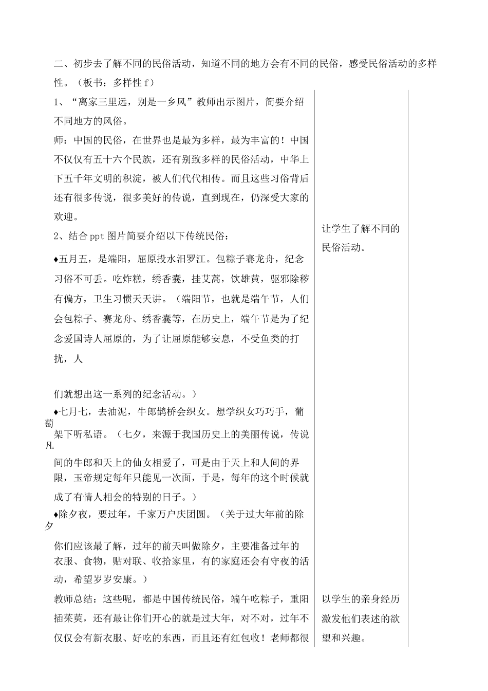 《家乡的风俗》优教教案_第2页